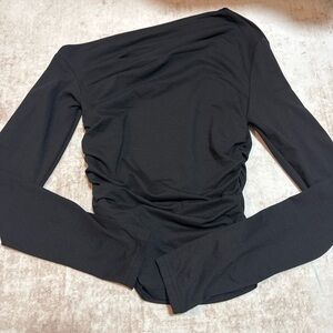 Chic Black Long Sleeve Women's Top